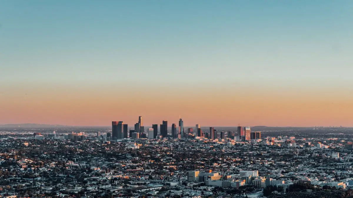 aerial photo of city